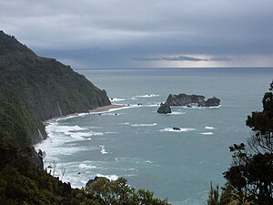 Typical rugged coastline of the West Coast.