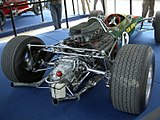 The Cosworth DFV engine as installed into an early-1968 spec Lotus 49