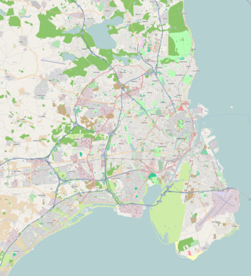 Location map Denmark Copenhagen