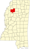 塔拉哈奇縣在密西西比州的位置