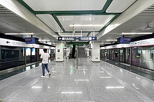 郭庄子站站台（2022年8月）