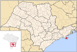 Location in the state of São Paulo and in Brazil