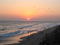 Sunset on a Southern California beach.
