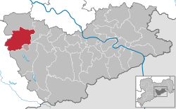 塔兰特在萨克森施韦茨-东厄尔士山县的位置