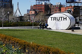 Truth Booth,[133] by The Cause Collective,[134] in the North End Parks, April 2016
