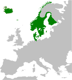 16世纪初期的卡尔马联盟领土