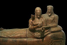 Sarcophagus of the spouses, terracotta, Caere.