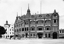 莒县路广西路路口西侧的皇家邮局，1910年代