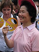 陈方安生参加2007年七一游行的相片