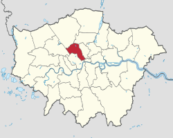 卡姆登区在大伦敦的位置