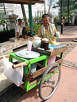 Roadside cendol vendor in Jakarta