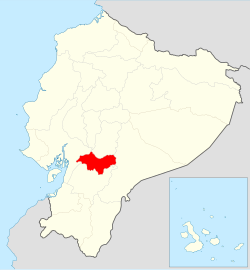 Location of Cañar Province in Ecuador.