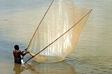 Fisherman with his net