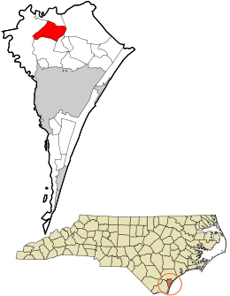 Location in New Hanover County and the state of North Carolina.