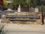 Entrance of the Barry Goldwater Memorial Park.