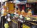 Roadside snacks stall on Bidhan Sarani