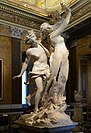 A photograph of the sculpture Apollo and Daphne, depicting one woman and one man.