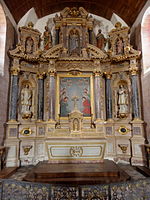 Main altar with altarpiece attributed to Caris, Brée