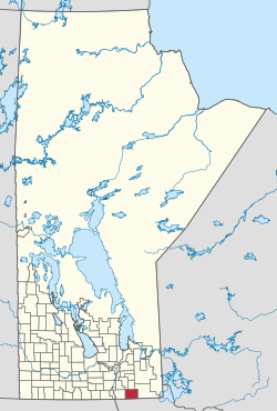Location of the RM of Stuartburn in Manitoba