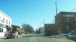 Looking east at downtown Cross Plains on U.S. 14