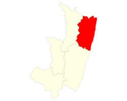 Location of Farafangana