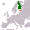 Location map for Estonia and Finland.