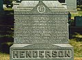 Joseph Henderson's tombstone in Brooklyn, New York City