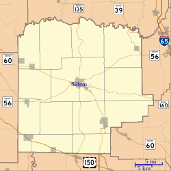 Canton is located in Washington County, Indiana