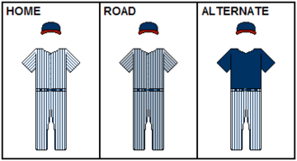 An illustration showing baseball uniforms