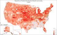 Republican presidential election results by county