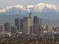 Los Angeles with Pine Mountain to left, Mount San Antonio (aka Baldy) to right