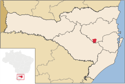 彼得罗兰迪亚在圣卡塔琳娜州的位置