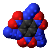 Space-filling model of the TATNB molecule