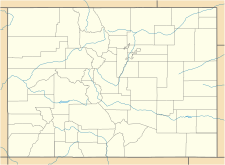 A map of Colorado with a dot showing the location of Memorial Hospital North.