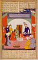 Indian ambassador, probably sent by the Maukhari King Śarvavarman of Kannauj, introducing chess to the Persian court of Khosrow I.[5][6]