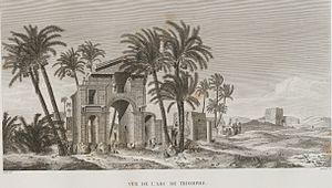 Antinoöpolis: 19th century AD view of the triumphal arch, from Description de l'Égypte. [1]