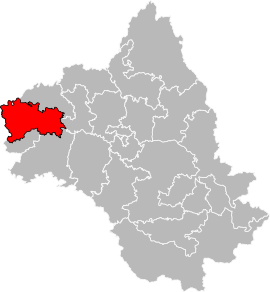 Situation of the canton of Villeneuvois et Villefranchois in the department of Aveyron
