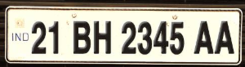 A vehicle registered under BH-series.