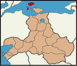 Map showing Marmara District in Balıkesir Province