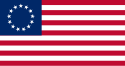 Thirteen star US flag