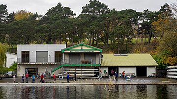 Commercial Rowing Club's Clubhouse on the River Liffey.
