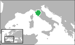 1557年的佛罗伦萨公国（绿色部分）