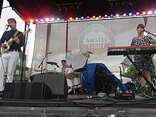 Kisses (band) performing at the Taste of Randolph Street at Chicago, IL on June 15, 2013.