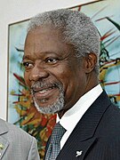 The 7th U.N. Secretary-General Kofi Annan was placed under surveillance by British intelligence agents, who bugged his office in the lead up to the Iraq War.[48]
