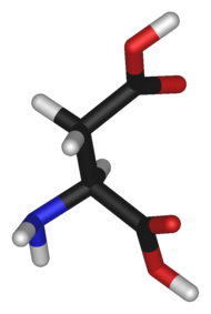 Chemical structure of the amino acid aspartate
