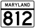 Maryland Route 812 marker