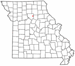 Location of Prairie Hill in Missouri