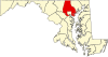 巴尔的摩县在马里兰州的位置