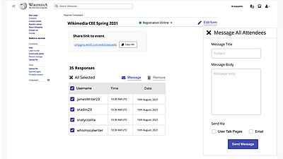 Viewing, deleting, and messaging participants