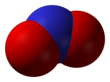 Spacefill model of nitrogen dioxide